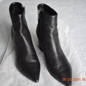 Marc Fisher Black Leather Booties